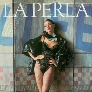 Documented La Perla collectors Black Lace Bodysuit with Fishnet Hosiery